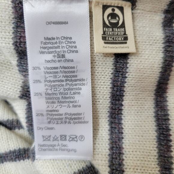 NWOT Madewell Stripe-Play Mockneck Pullover Sweater Size XXL Wool Blend - Picture 6 of 9